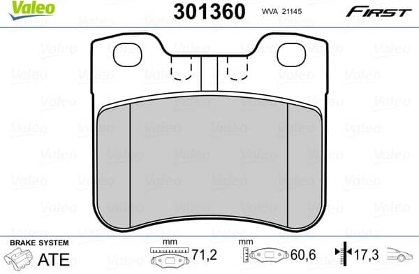 Brake Pad Set, disc brake ESSENTIAL 301360