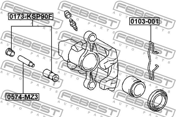 Spring, disc brake pad 0103-001 - image 2