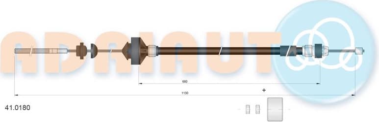 Cable Pull, clutch control 41.0180
