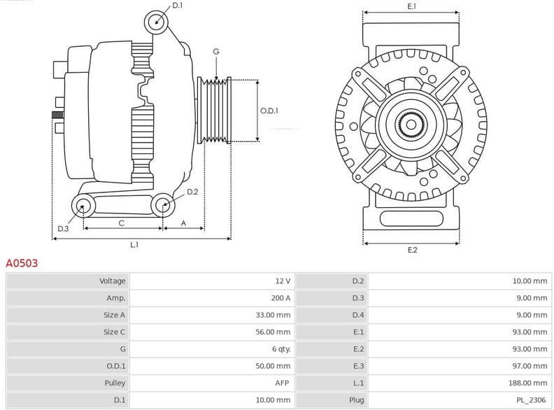 Alternator AS A0503 - image 5