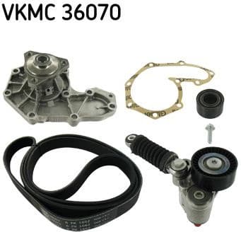 Water Pump + V-ribbed Belt Kit VKMC 36070 - image 2