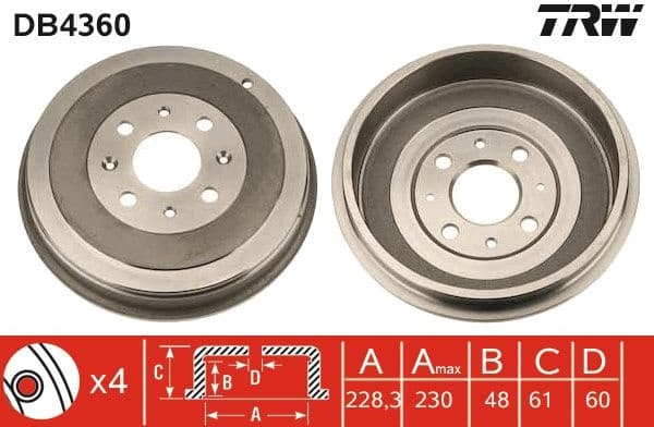 Brake Drum DB4360 - image 3