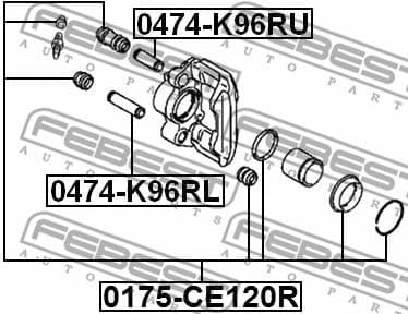Repair Kit, brake caliper 0175-CE120R - image 2
