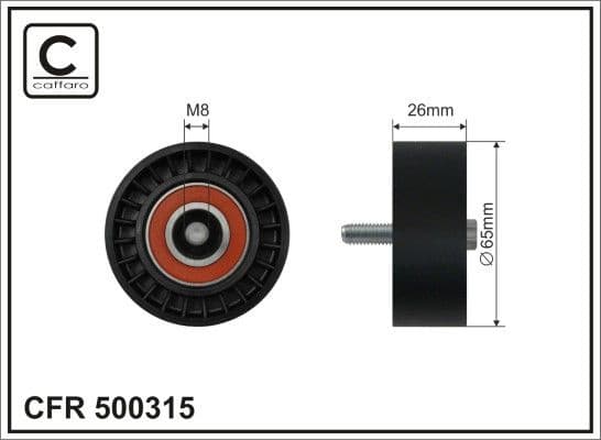 Deflection/Guide Pulley, V-ribbed belt 500315
