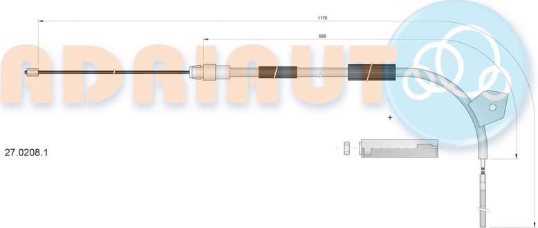 Cable Pull, parking brake 27.0208.1