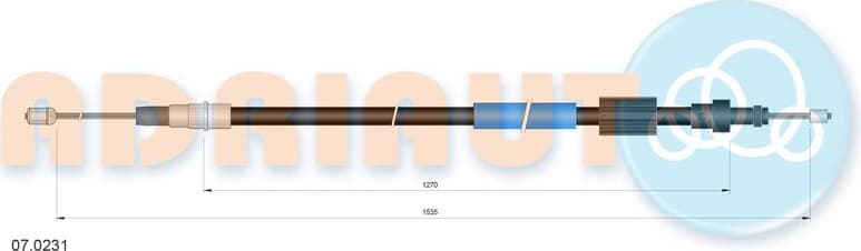 Cable Pull, parking brake 07.0231