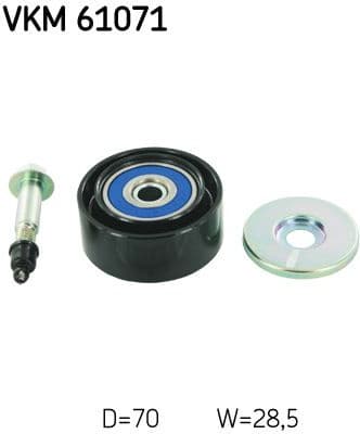 Deflection/Guide Pulley, V-ribbed belt VKM 61071