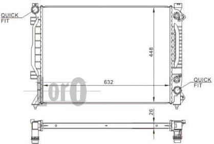 Radiator, engine cooling LORO 003-017-0009 - image 2