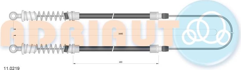 Cable Pull, parking brake 11.0219