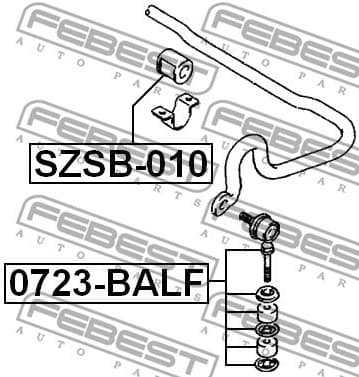 Link/Coupling Rod, stabiliser bar 0723-BALF - image 2