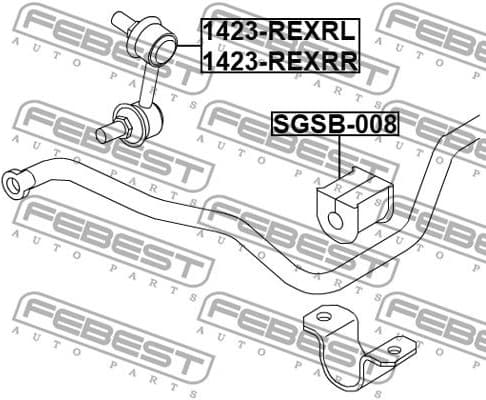 Link/Coupling Rod, stabiliser bar 1423-REXRR - image 2