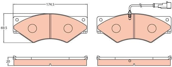 Brake Pad Set, disc brake GDB5063 - image 3
