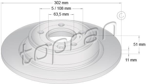 Brake Disc COATED 303 969