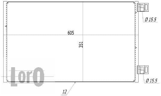 Condenser, air conditioning LORO 042-016-0030 - image 2