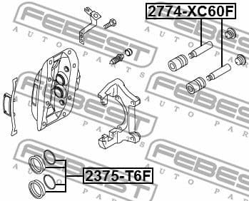 Repair Kit, brake caliper 2375-T6F - image 2