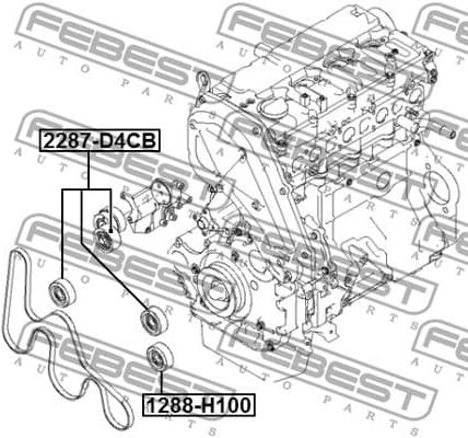 Tensioner Pulley, V-ribbed belt 2287-D4CB - image 2