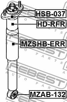 Protective Cap/Bellow, shock absorber MZSHB-ERR - image 2