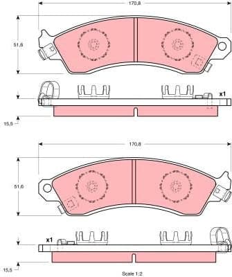 Brake Pad Set, disc brake GDB1226 - image 2