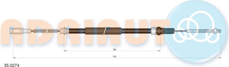 Cable handbrake 35.0274 - image 2