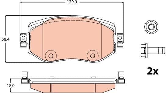 Brake pads front, Top Quality GDB2175 - image 2