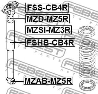 Bush, shock absorber MZAB-MZ5R