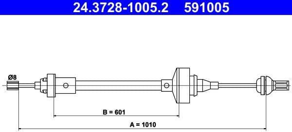 Cable Pull, clutch control 24.3728-1005.2