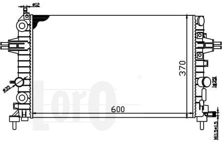 Radiator, engine cooling LORO 037-017-0029 - image 2