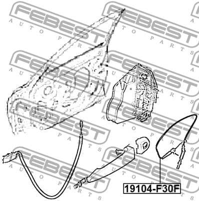 Cable Pull, door release 19104-F30F - image 2