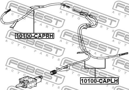 Cable Pull, parking brake 10100-CAPLH - image 2