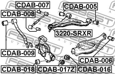Mounting, control/trailing arm CDAB-016 - image 2