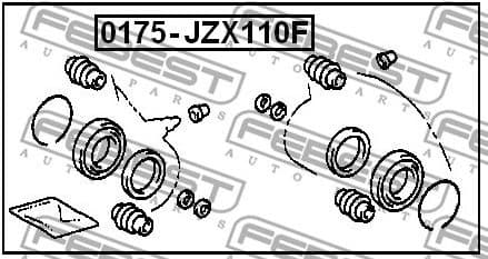 Repair Kit, brake caliper 0175-JZX110F - image 2