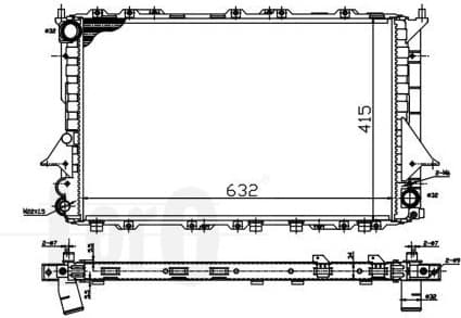 Radiator, engine cooling LORO 003-017-0007 - image 2