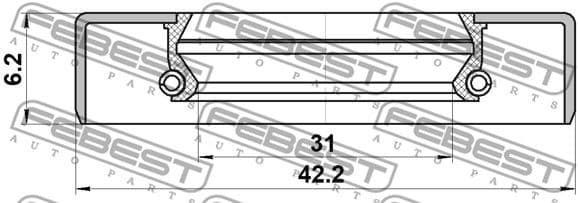 Shaft Seal, drive shaft 95GDY-32420606C - image 2