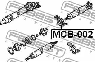 Bearing, propshaft centre bearing MCB-002 - image 2