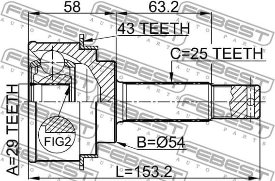 Joint Kit, drive shaft 0410-H76A43 - image 2