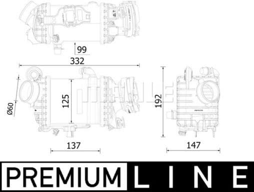 Charge Air Cooler BEHR *** PREMIUM LINE *** CI 616 000P