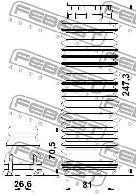 Dust Cover Kit, shock absorber HYSHB-TUC18F-KIT - image 2