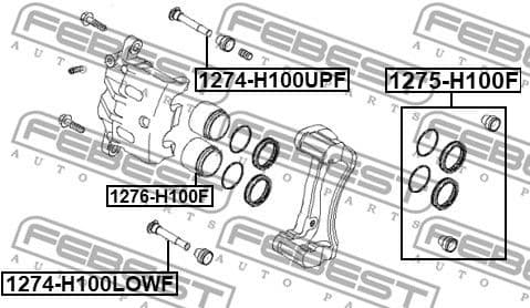 Guide Bolt, brake caliper 1274-H100UPF - image 2