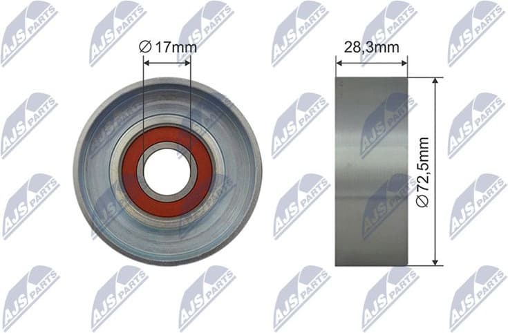 Tensioner Pulley, V-ribbed belt RRK-MZ-002
