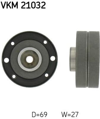 Deflection Pulley/Guide Pulley, timing belt VKM 21032 - image 2