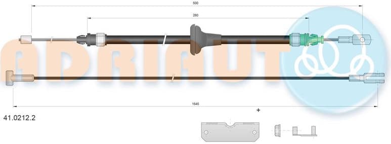 Cable Pull, parking brake 41.0212.2
