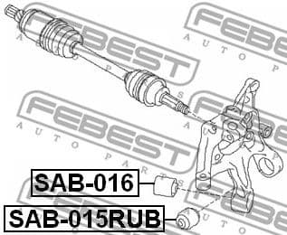 Mounting, control/trailing arm SAB-015RUB - image 2