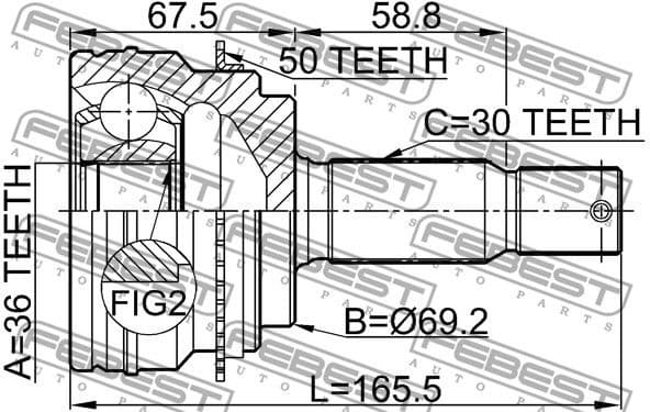 Joint Kit, drive shaft 0410-V97A50 - image 2