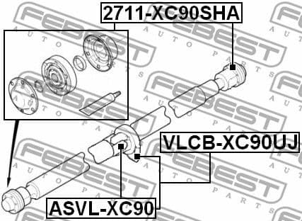 Joint, propshaft ASVL-XC90 - image 2