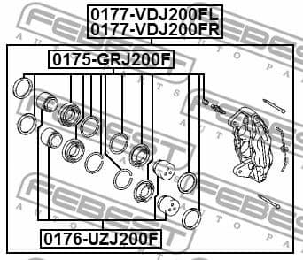 Piston, brake caliper 0176-UZJ200F - image 2