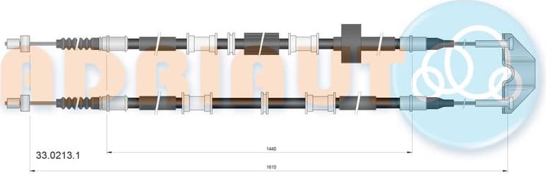 Cable Pull, parking brake 33.0213.1