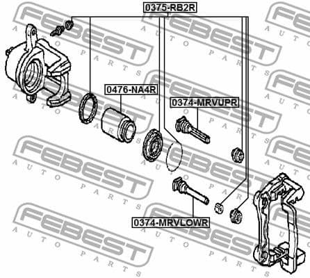 Guide Bolt, brake caliper 0374-MRVLOWR - image 2