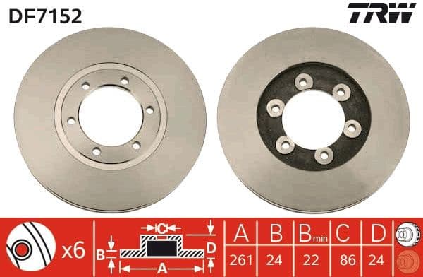 Brake Disc DF7152 - image 2