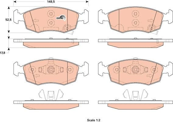 Brake Pad Set, disc brake COTEC GDB1921 - image 3