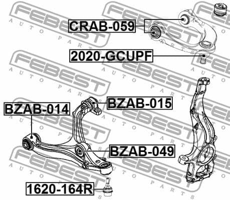 Mounting, control/trailing arm CRAB-059 - image 2